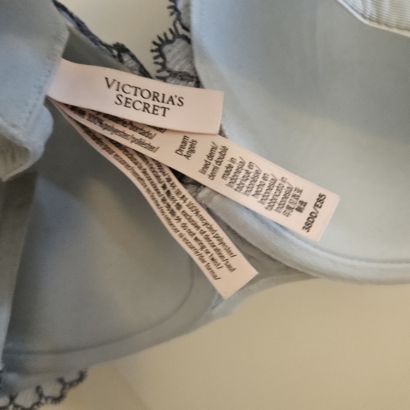 Victoria's Secret Dream Angels Blue Floral Lightly Lined Demi Bra Women 38DD - Picture 3 of 5